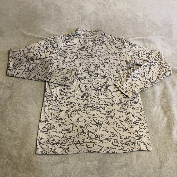 Columbia Sweater‎ Men Small White Camo Quarter Zip Pullover Sweatshirt Workout - Picture 2 of 8